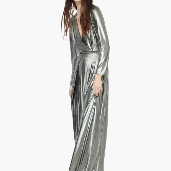 mango silver dress